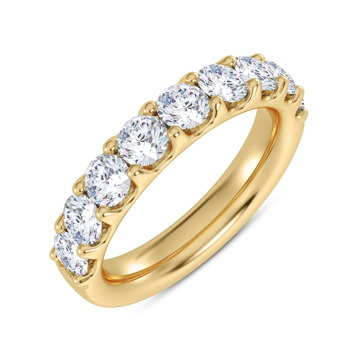 14K Yellow Gold Round Lab-Grown Diamond Wedding Band – 1.5 CTW - product