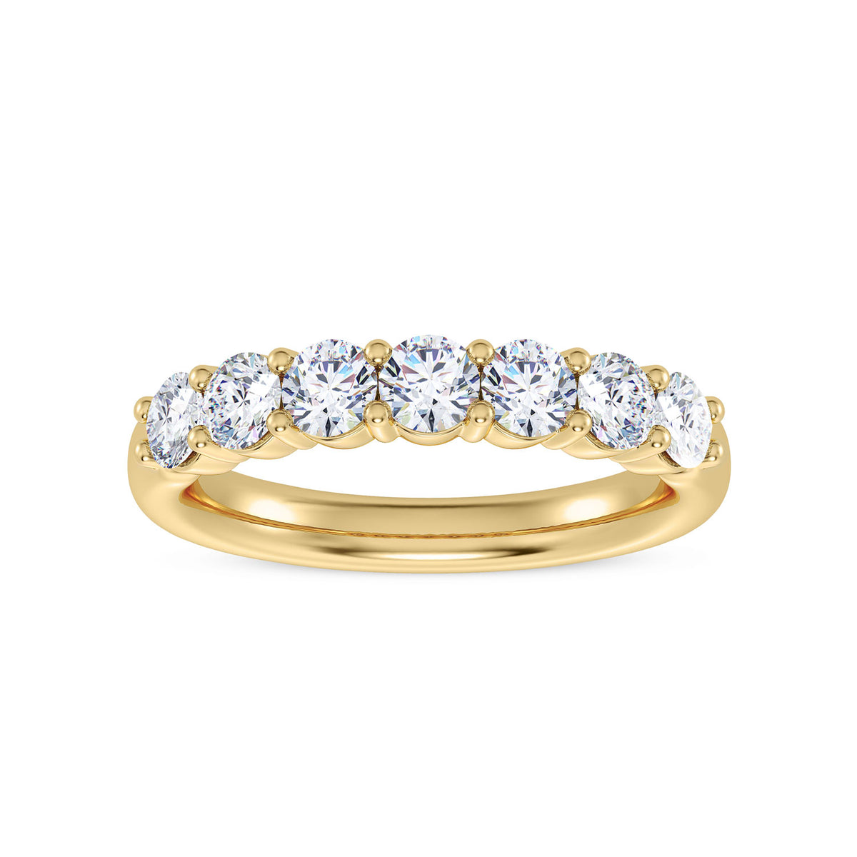 14K Yellow Gold Round Lab-Grown Diamond Wedding Band – 1 CTW - product