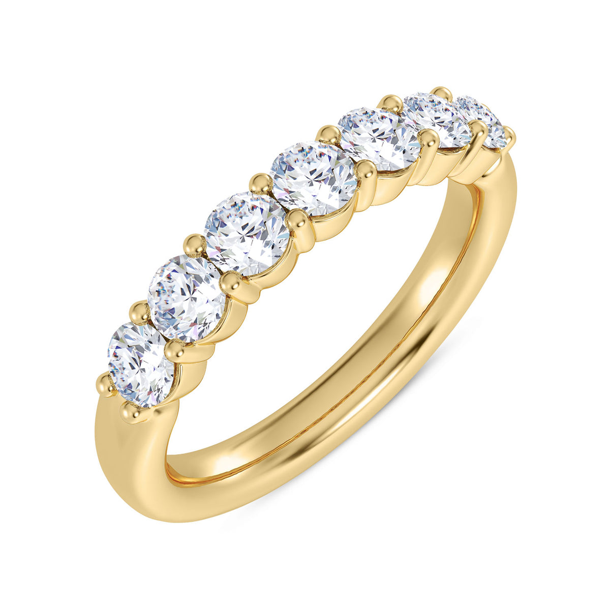 14K Yellow Gold Round Lab-Grown Diamond Wedding Band – 1 CTW - product