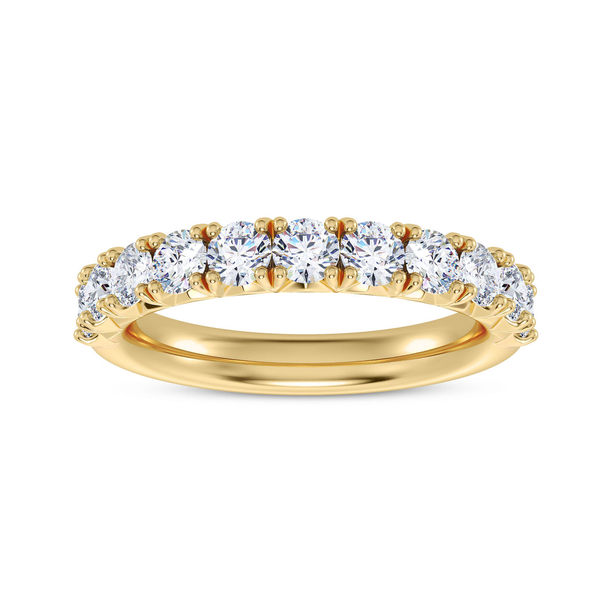 14K Yellow Gold Round Lab-Grown Diamond Wedding Band – 0.88 CTW - product