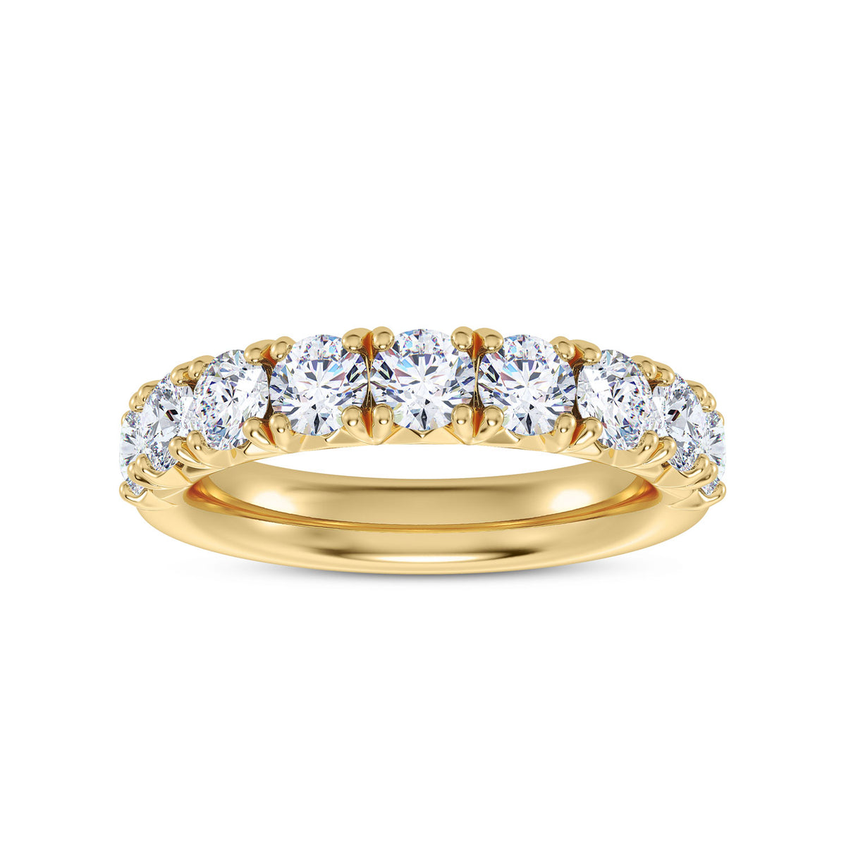 14K Yellow Gold Round Lab-Grown Diamond Wedding Band – 1.5 CTW - product