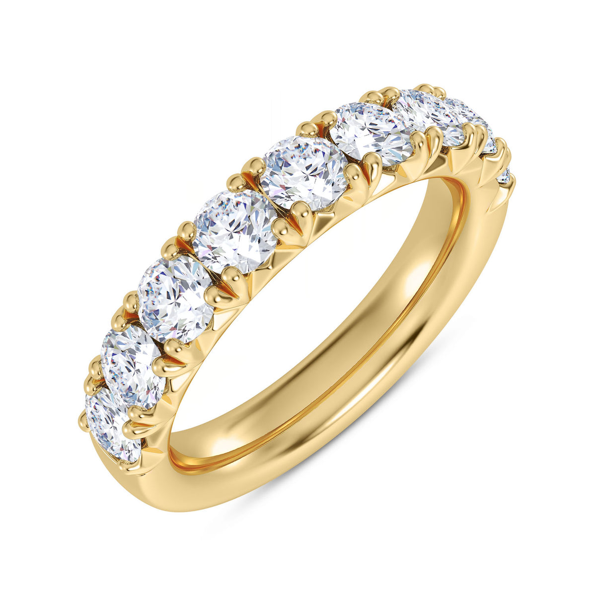 14K Yellow Gold Round Lab-Grown Diamond Wedding Band – 1.5 CTW - product