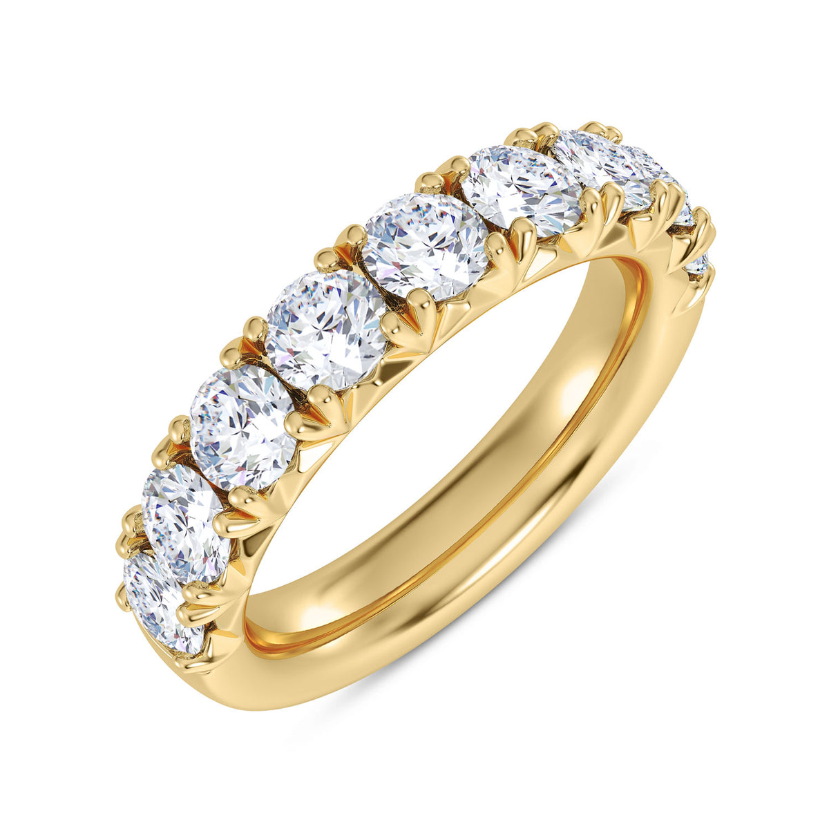 14K Yellow Gold Round Lab-Grown Diamond Wedding Band – 2 CTW - product