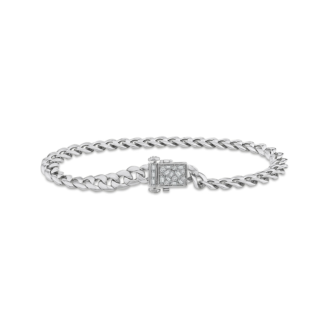 925 Sterling Silver Lab-Grown Diamond Men's Fashion Bracelet – 0.375 CTW - product
