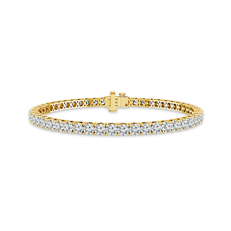 10K Yellow Gold Round Lab-Grown Diamond Tennis Bracelet – 2 CTW - product