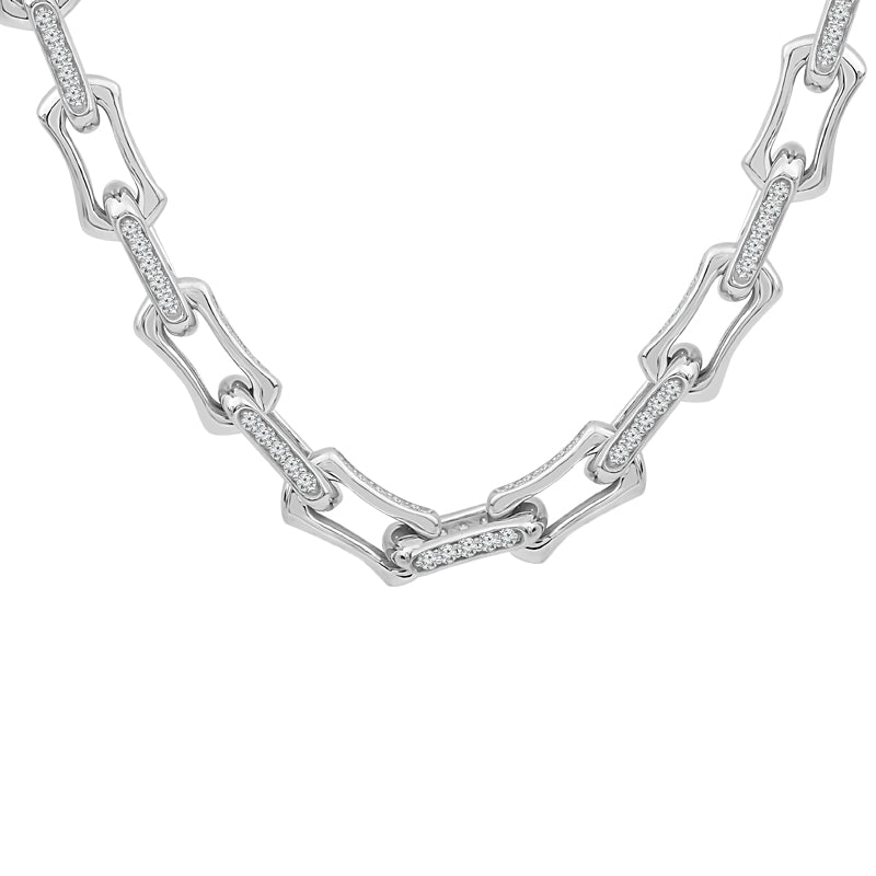 Sterling Silver Round Lab-Grown Diamond Fashion Necklace – 6 CTW - product