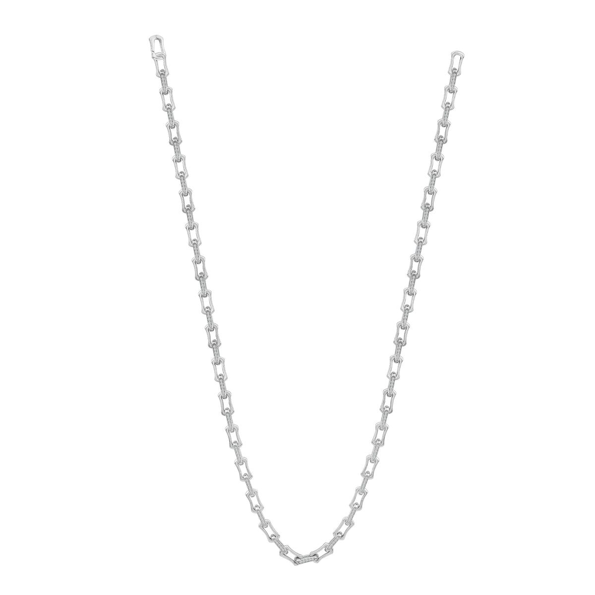 Sterling Silver Round Lab-Grown Diamond Fashion Necklace – 6 CTW - product