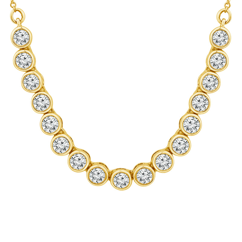10K Yellow Gold Round Lab-Grown Diamond Fashion Necklace – 0.5 CTW - product