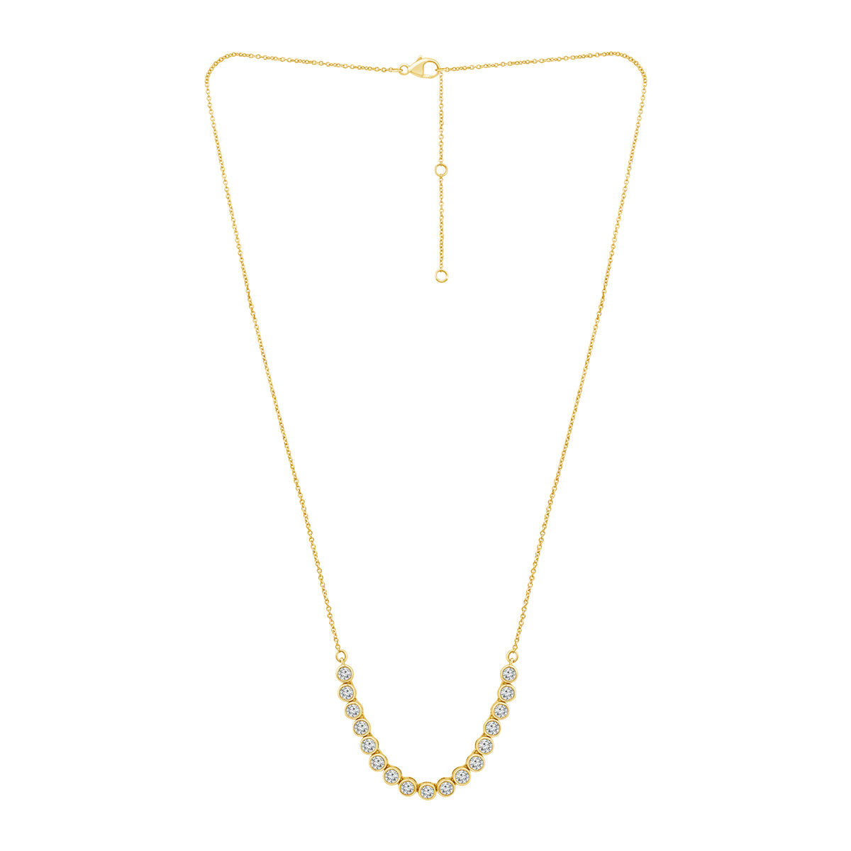 10K Yellow Gold Round Lab-Grown Diamond Fashion Necklace – 0.5 CTW - product