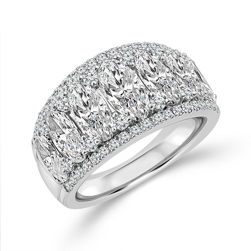 14K White Gold Lab-Grown Diamond Fashion Ring – 3.5 CTW - product