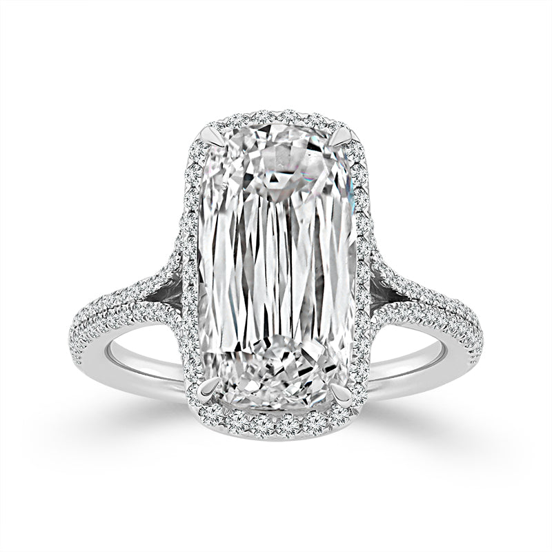 14K White Gold Cushion Lab-Grown Diamond Engagement Ring – 5.37 CTW - product