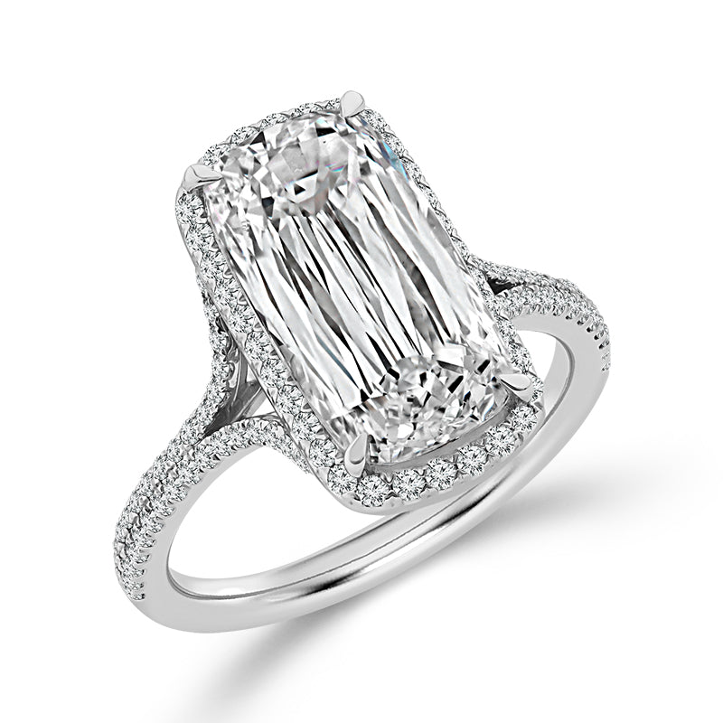 14K White Gold Cushion Lab-Grown Diamond Engagement Ring – 5.37 CTW - product