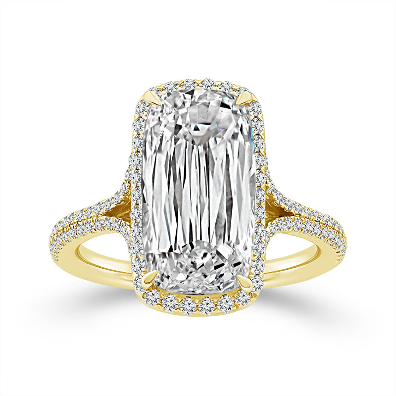 14K Yellow Gold Cushion Lab-Grown Diamond Engagement Ring – 5.37 CTW - product