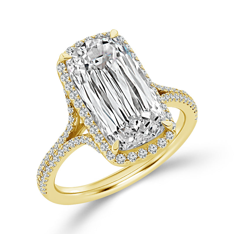 14K Yellow Gold Cushion Lab-Grown Diamond Engagement Ring – 5.37 CTW - product