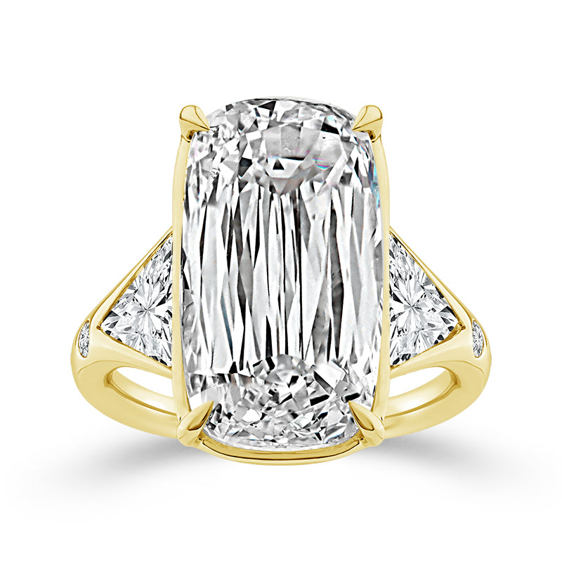 14K Yellow Gold Cushion Lab-Grown Diamond Engagement Ring – 11.2 CTW - product