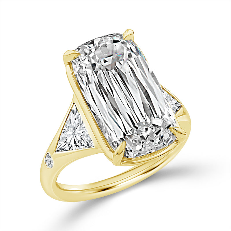 14K Yellow Gold Cushion Lab-Grown Diamond Engagement Ring – 11.2 CTW - product