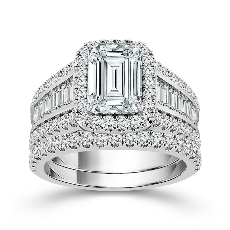 14K White Gold Lab-Grown Diamond Engagement Ring – 3.75 CTW - product