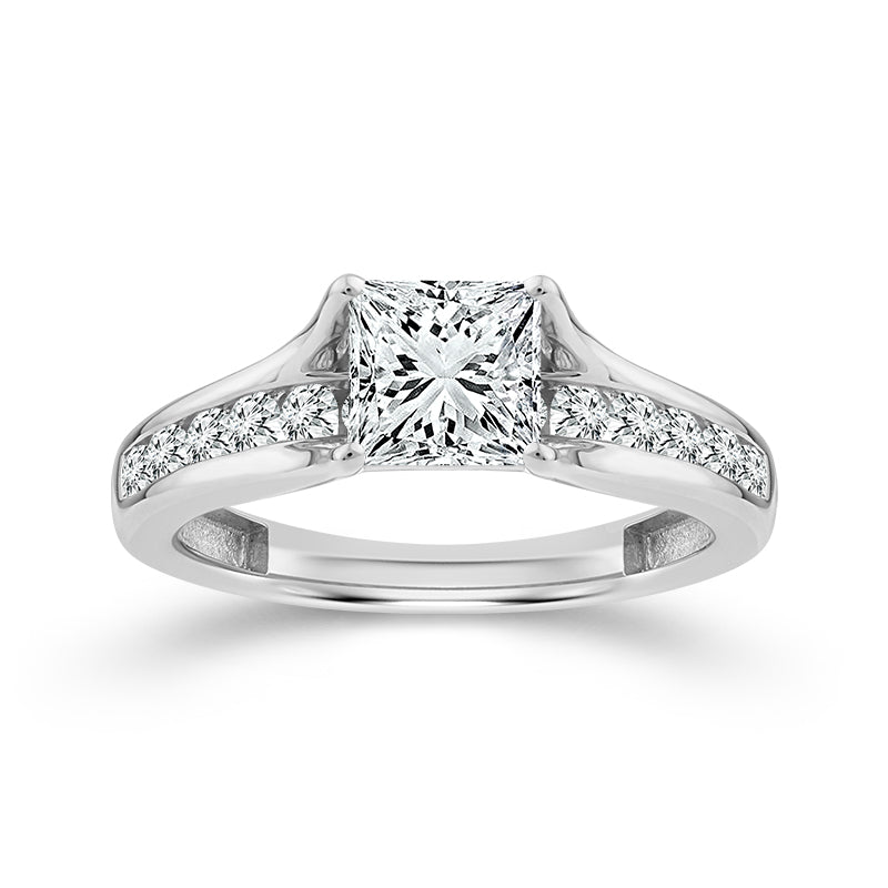 10K White Gold Lab-Grown Diamond Engagement Ring – 1.38 CTW - product
