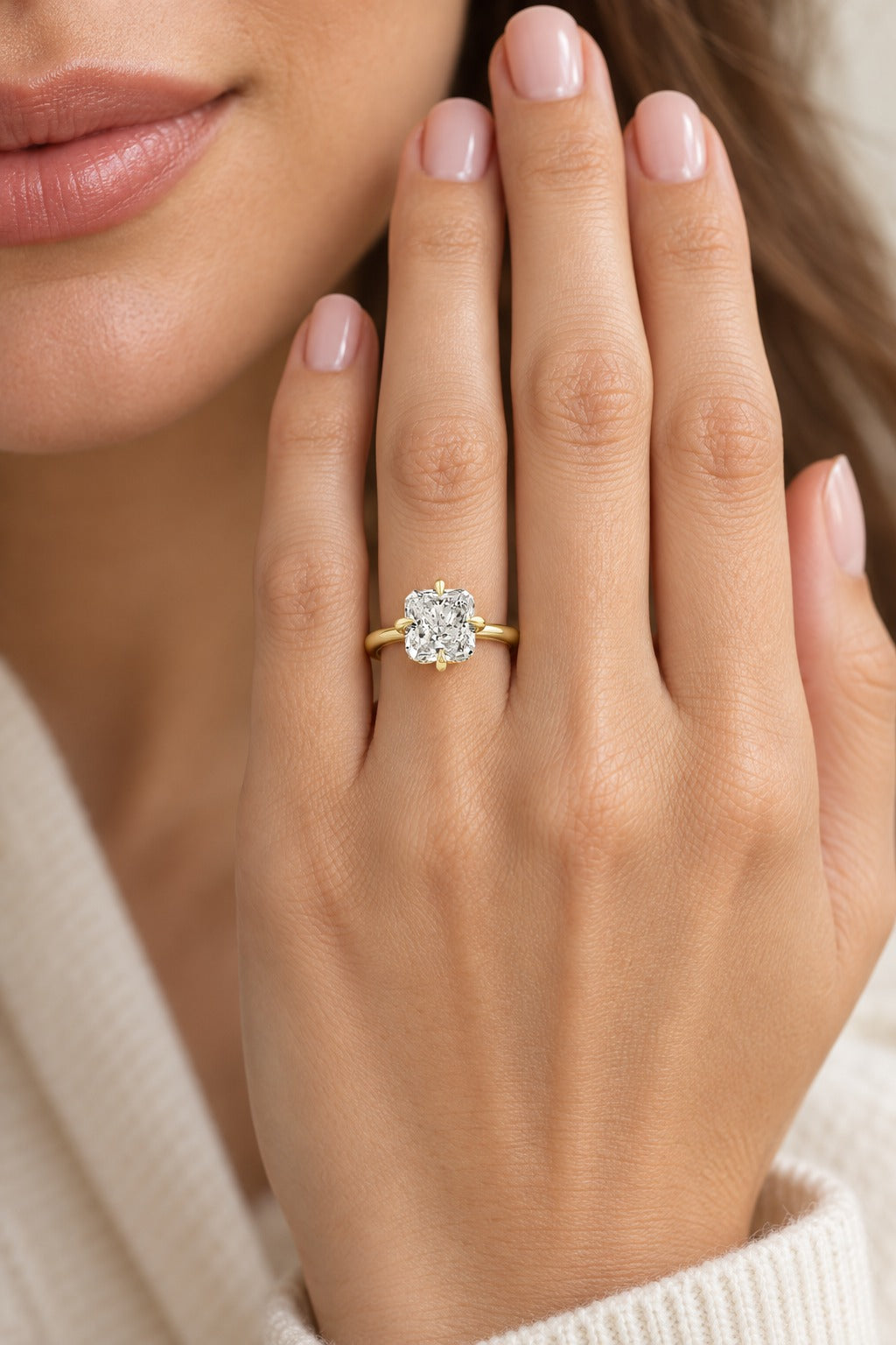 14K Yellow Gold Lab-Grown Diamond Engagement Ring – 5.16 CTW - lifestyle