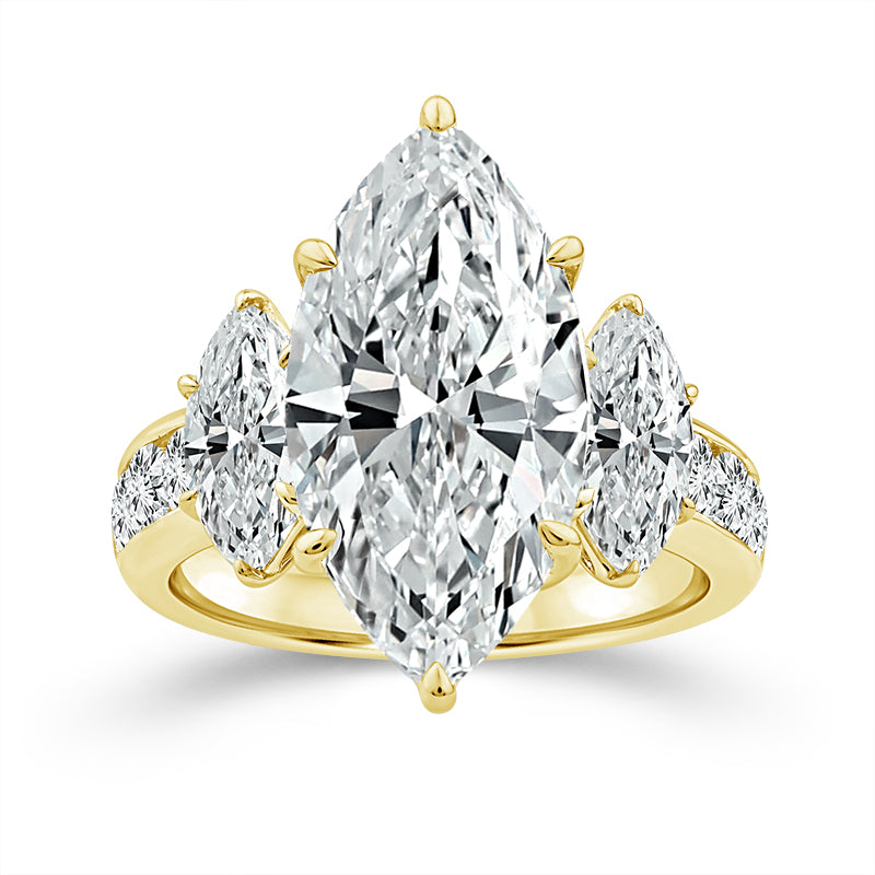 14K Yellow Gold Marquise Lab-Grown Diamond Engagement Ring – 7 CTW - product