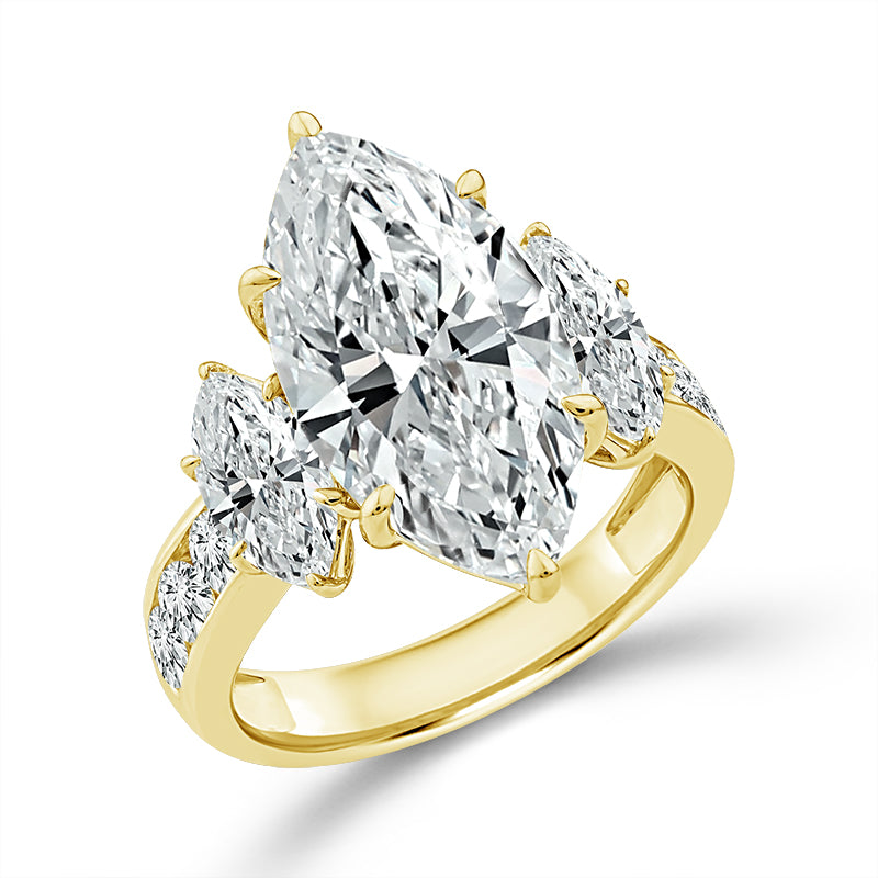 14K Yellow Gold Marquise Lab-Grown Diamond Engagement Ring – 7 CTW - product