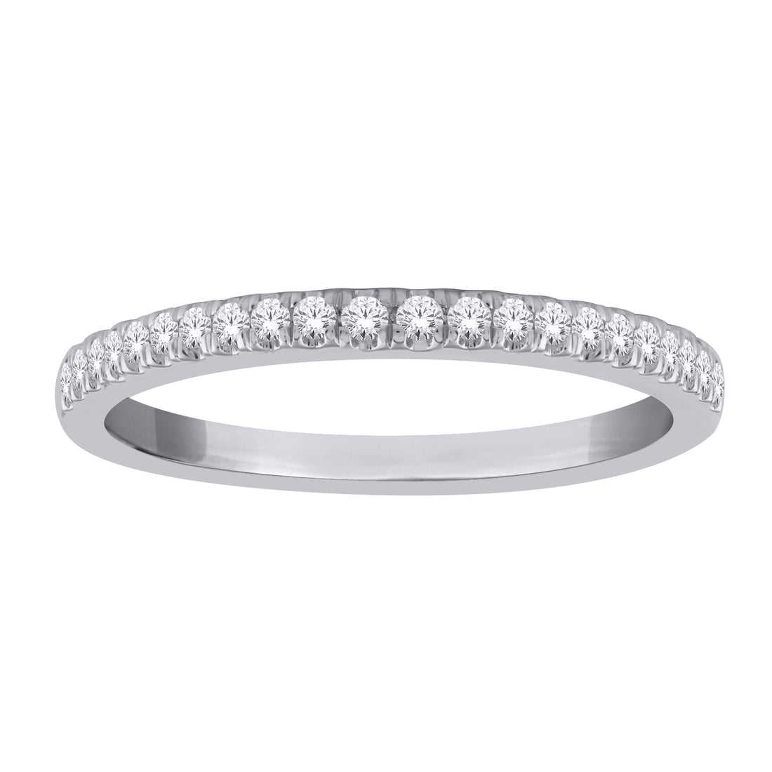 10K White Gold Round Lab-Grown Diamond Wedding Band – 0.2 CTW - product