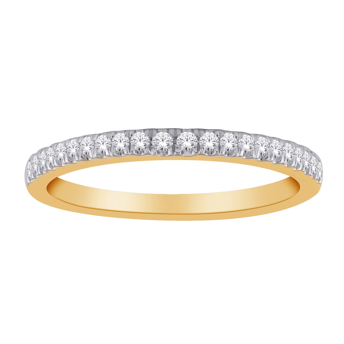 10K Yellow Gold Round Lab-Grown Diamond Wedding Band – 0.2 CTW - product
