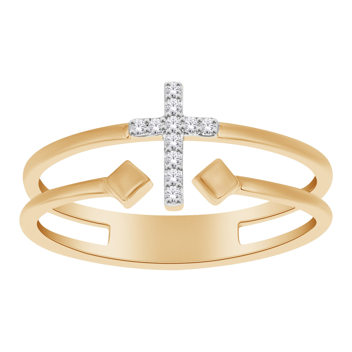 10K Yellow Gold Lab-Grown Diamond Fashion Ring – 0.05 CTW - product