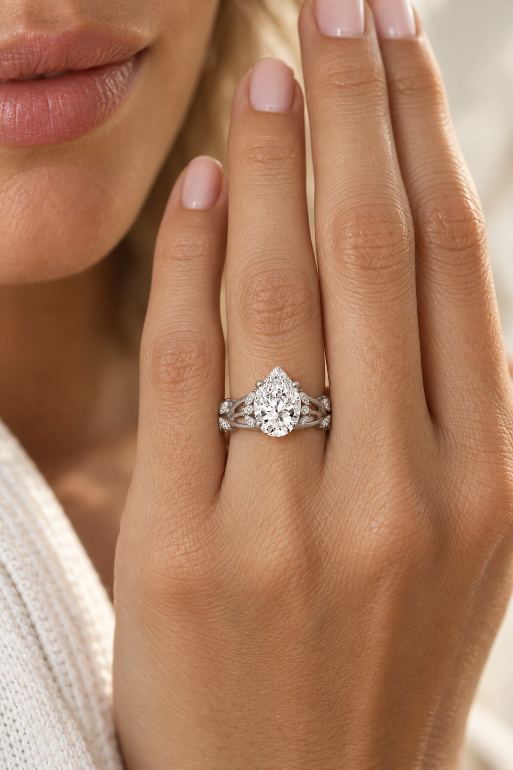 Platinum Lab-Grown Diamond Engagement Ring – 1.49 CTW - product