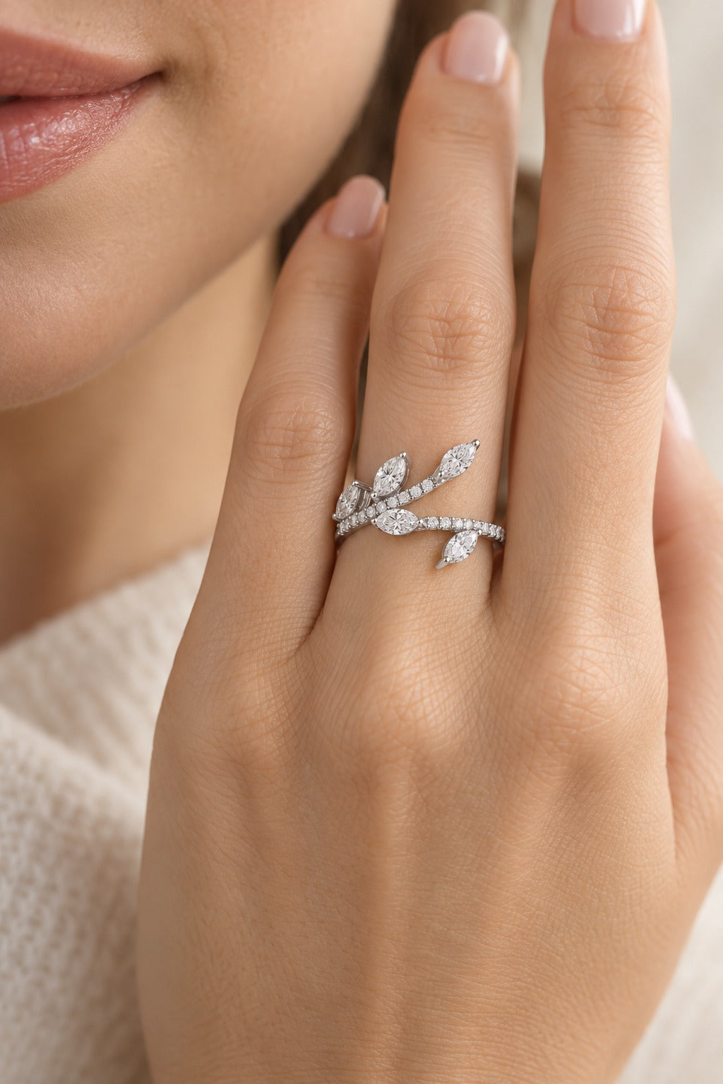 10K White Gold Lab-Grown Diamond Wedding Band – 0.6 CTW - product
