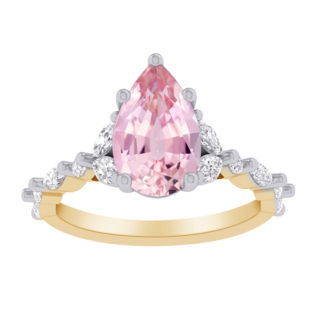 10K Yellow Gold Lab-Grown Diamond Engagement Ring – 3 CTW - product