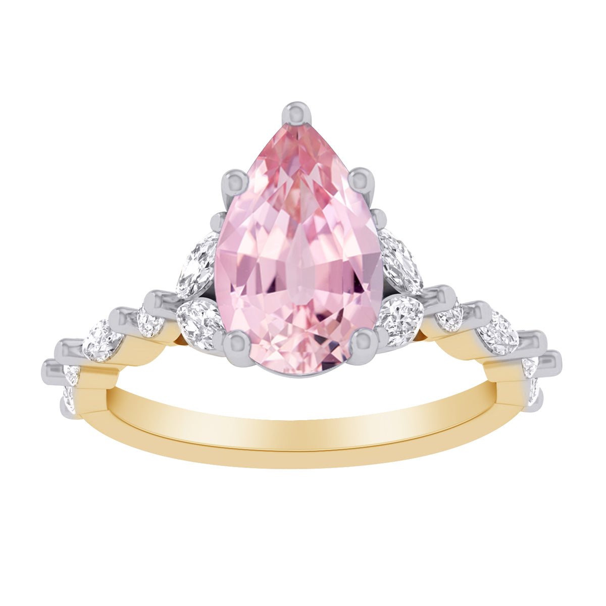 10K Yellow Gold Lab-Grown Diamond Engagement Ring – 3 CTW - product