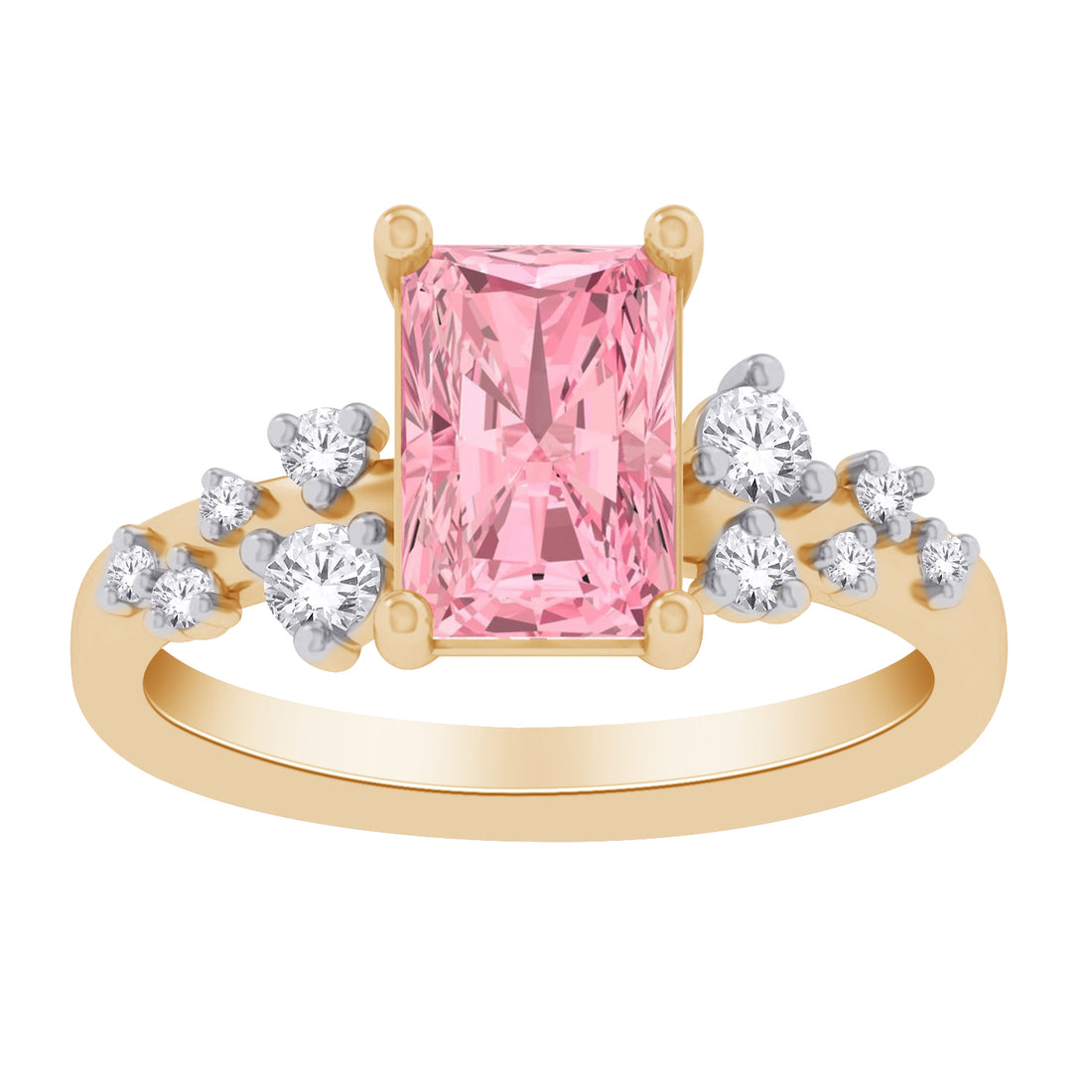 10K Yellow Gold Lab-Grown Diamond Engagement Ring – 2.2 CTW - product
