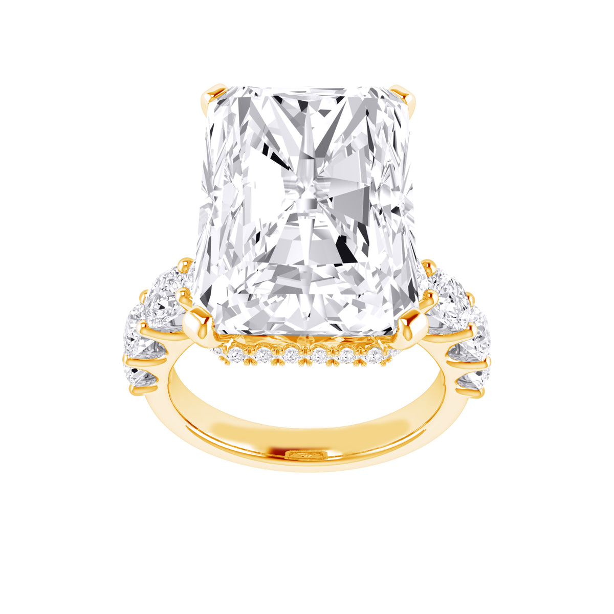 14K Yellow Gold Lab-Grown Diamond Engagement Ring – 12 CTW - product