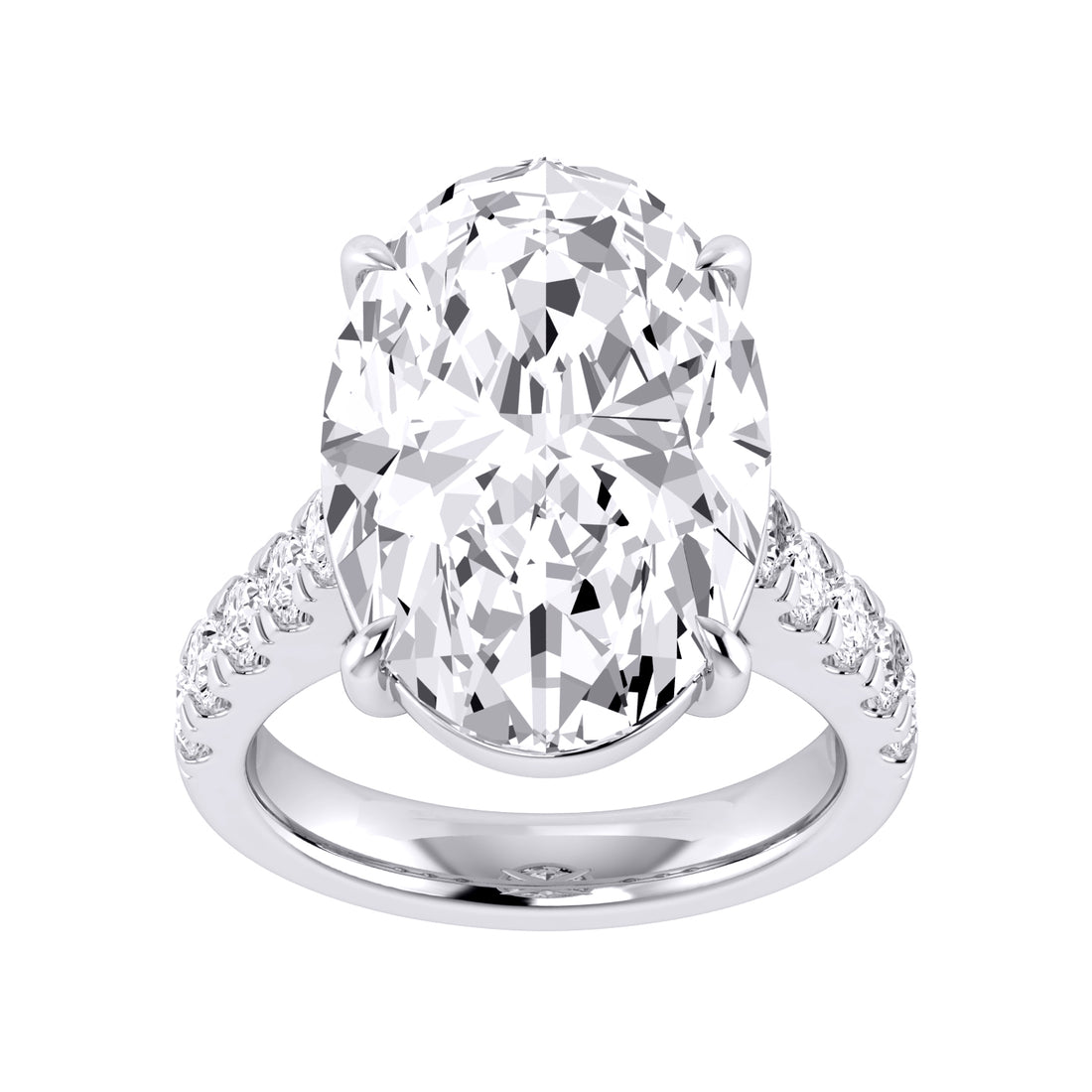 14K White Gold Lab-Grown Diamond Engagement Ring – 11 CTW - product