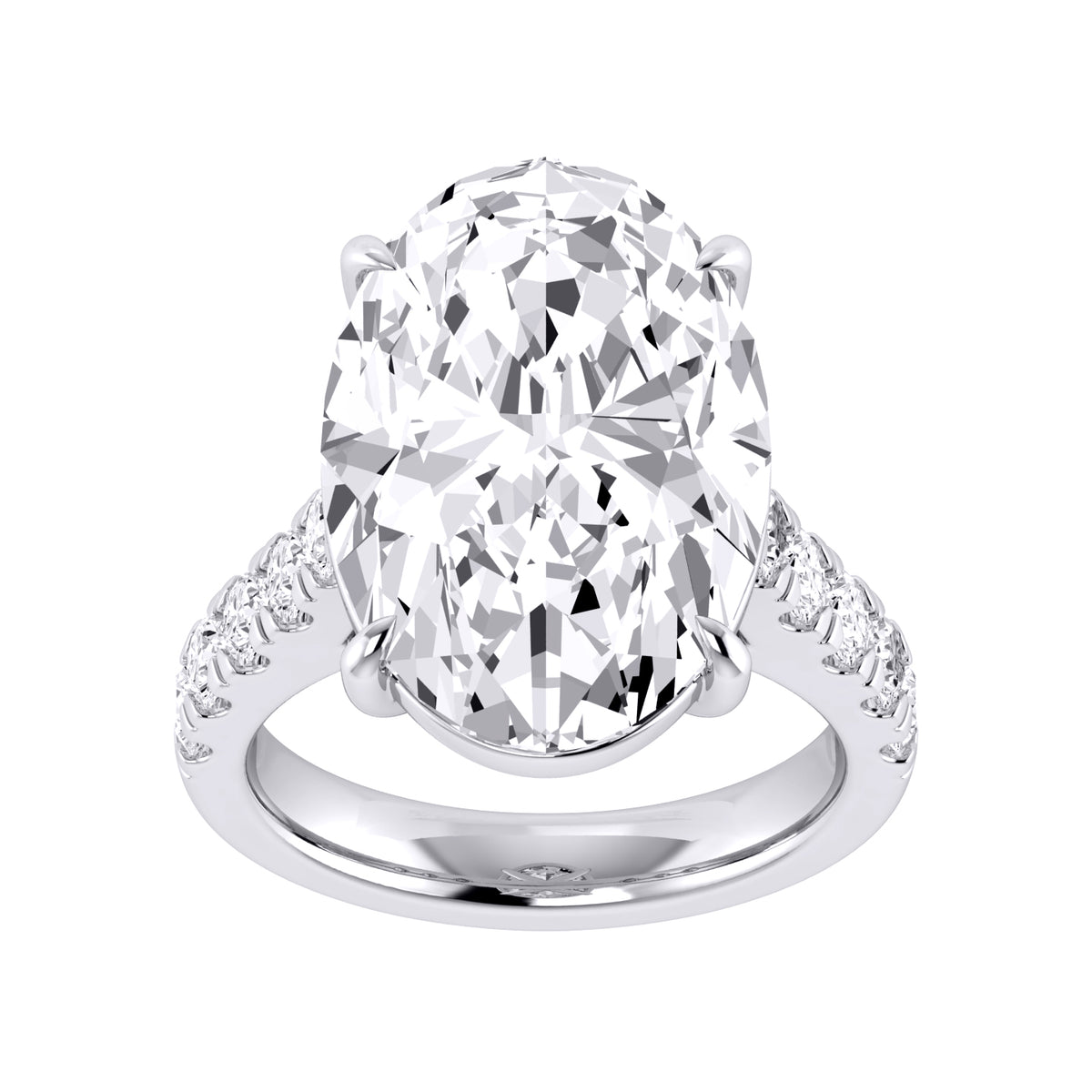 14K White Gold Lab-Grown Diamond Engagement Ring – 11 CTW - product