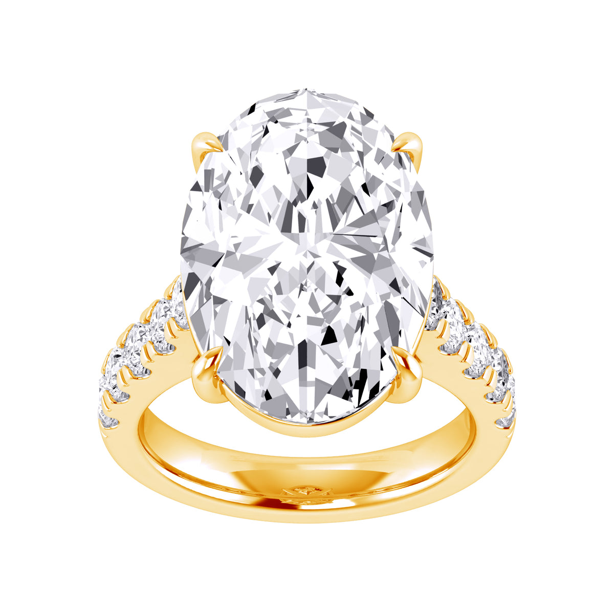 14K Yellow Gold Lab-Grown Diamond Engagement Ring – 11 CTW - product