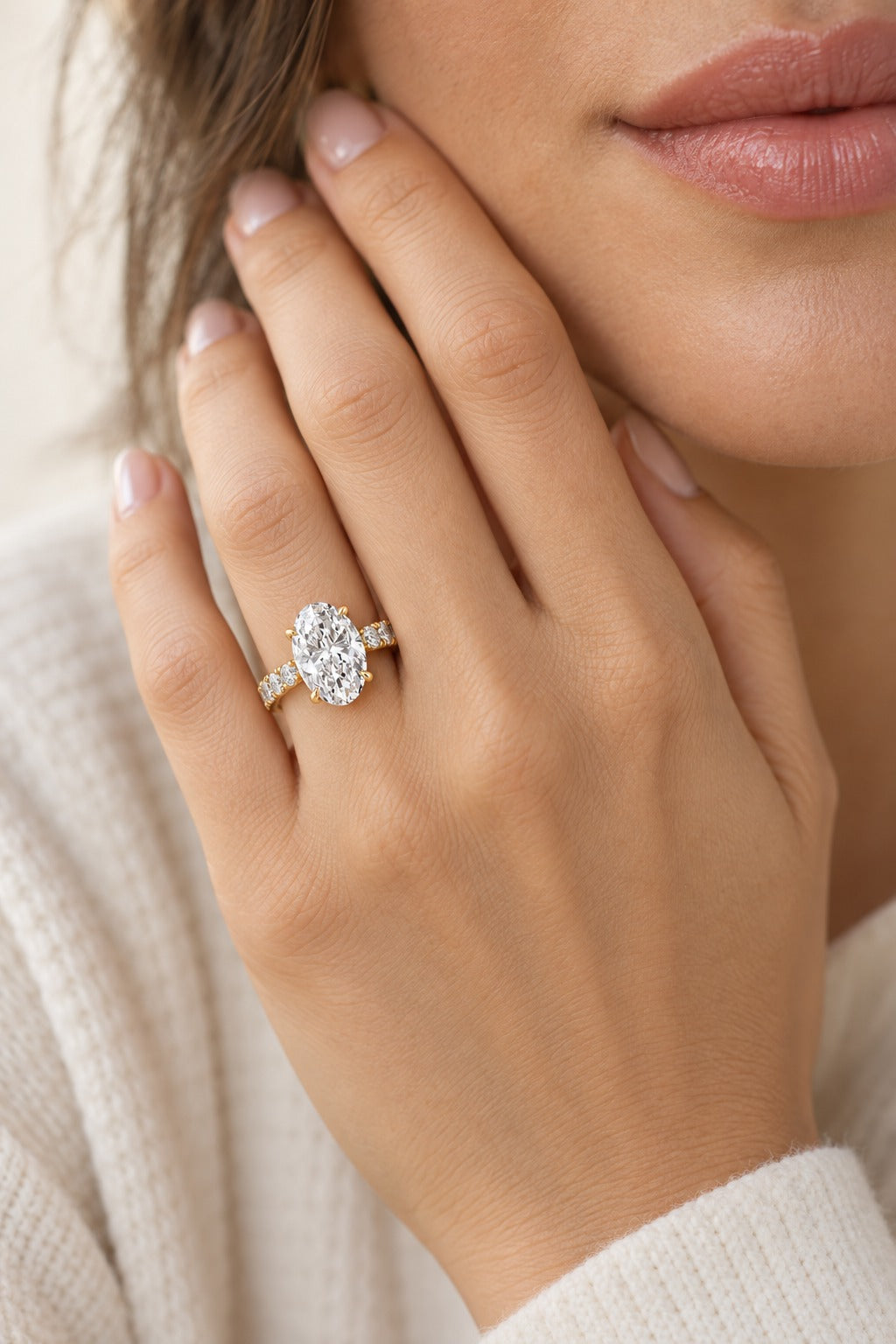 14K Yellow Gold Lab-Grown Diamond Engagement Ring – 11 CTW - lifestyle