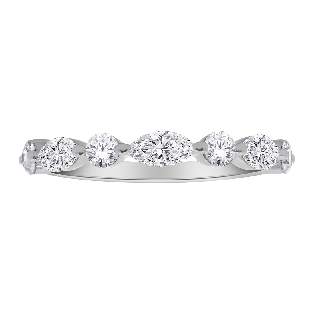 14K White Gold Lab-Grown Diamond Wedding Band – 1 CTW - product