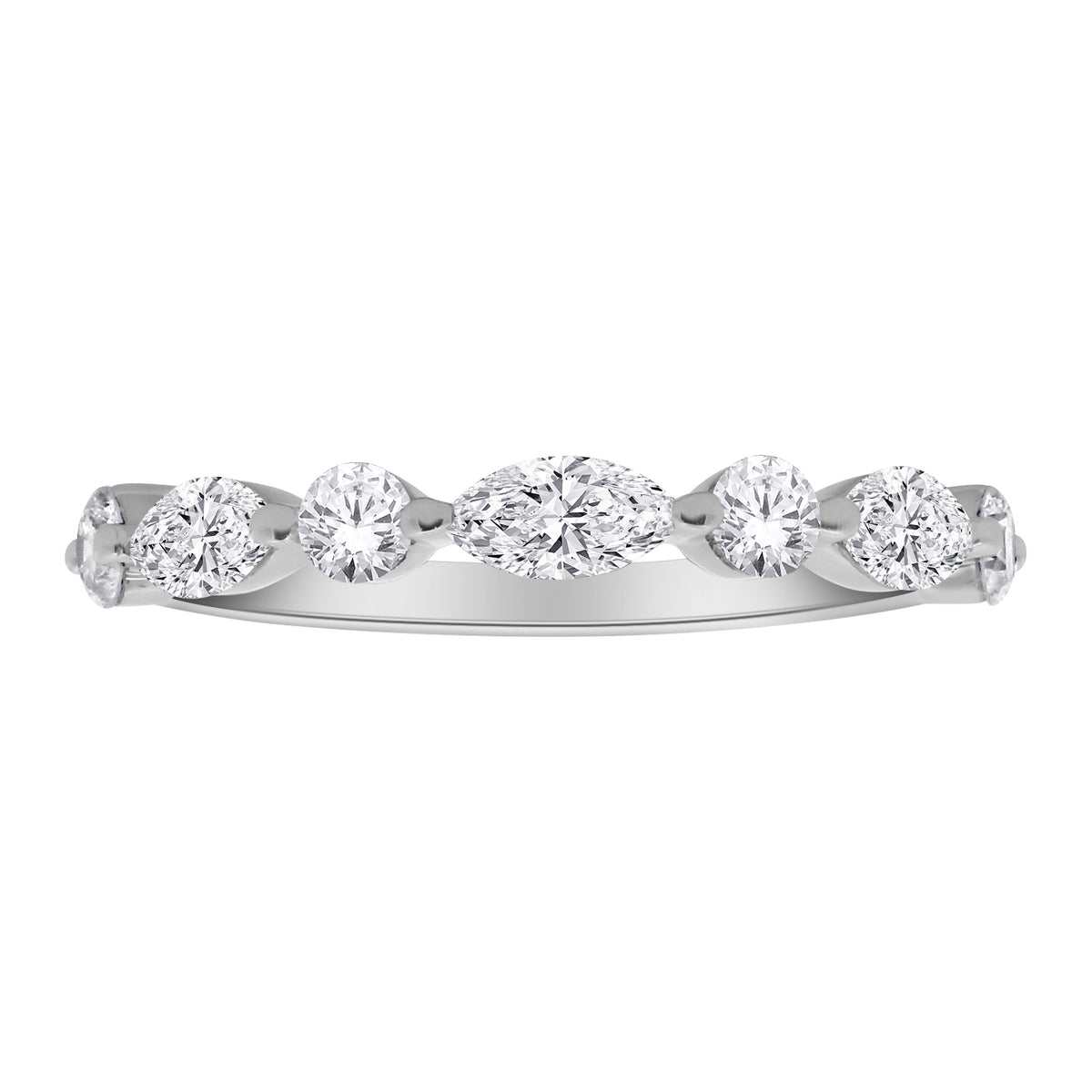 14K White Gold Lab-Grown Diamond Wedding Band – 1 CTW - product