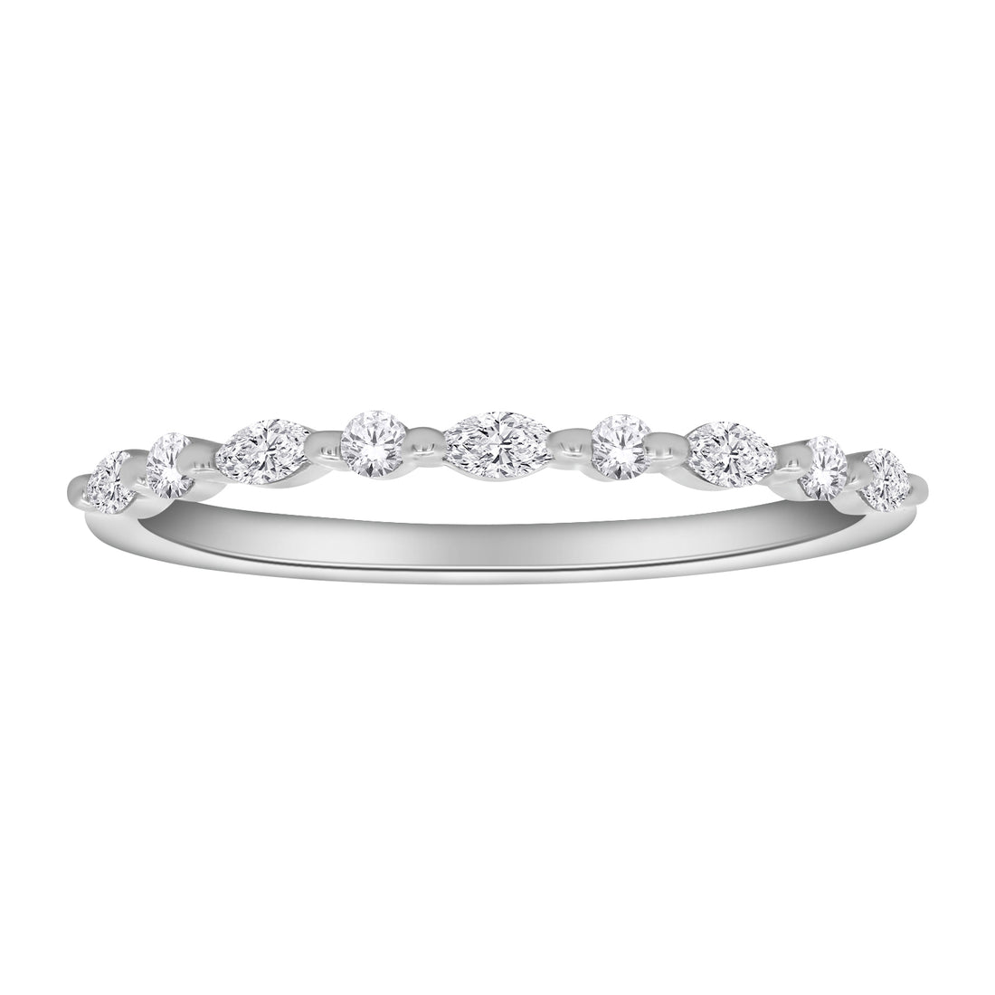 14K White Gold Lab-Grown Diamond Wedding Band – 0.25 CTW - product