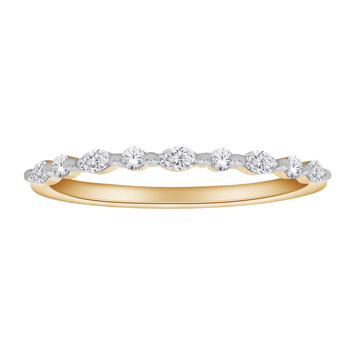 14K Yellow Gold Diamond Wedding Band – 0.75 CTW - product