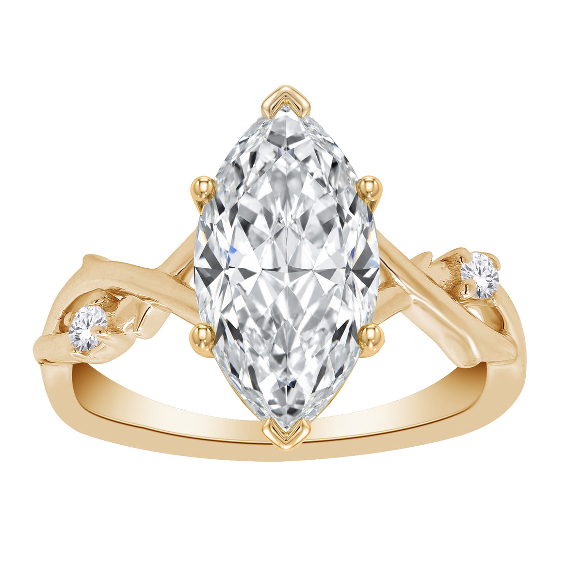 14K Yellow Gold Lab-Grown Diamond Engagement Ring – 2.1 CTW - product