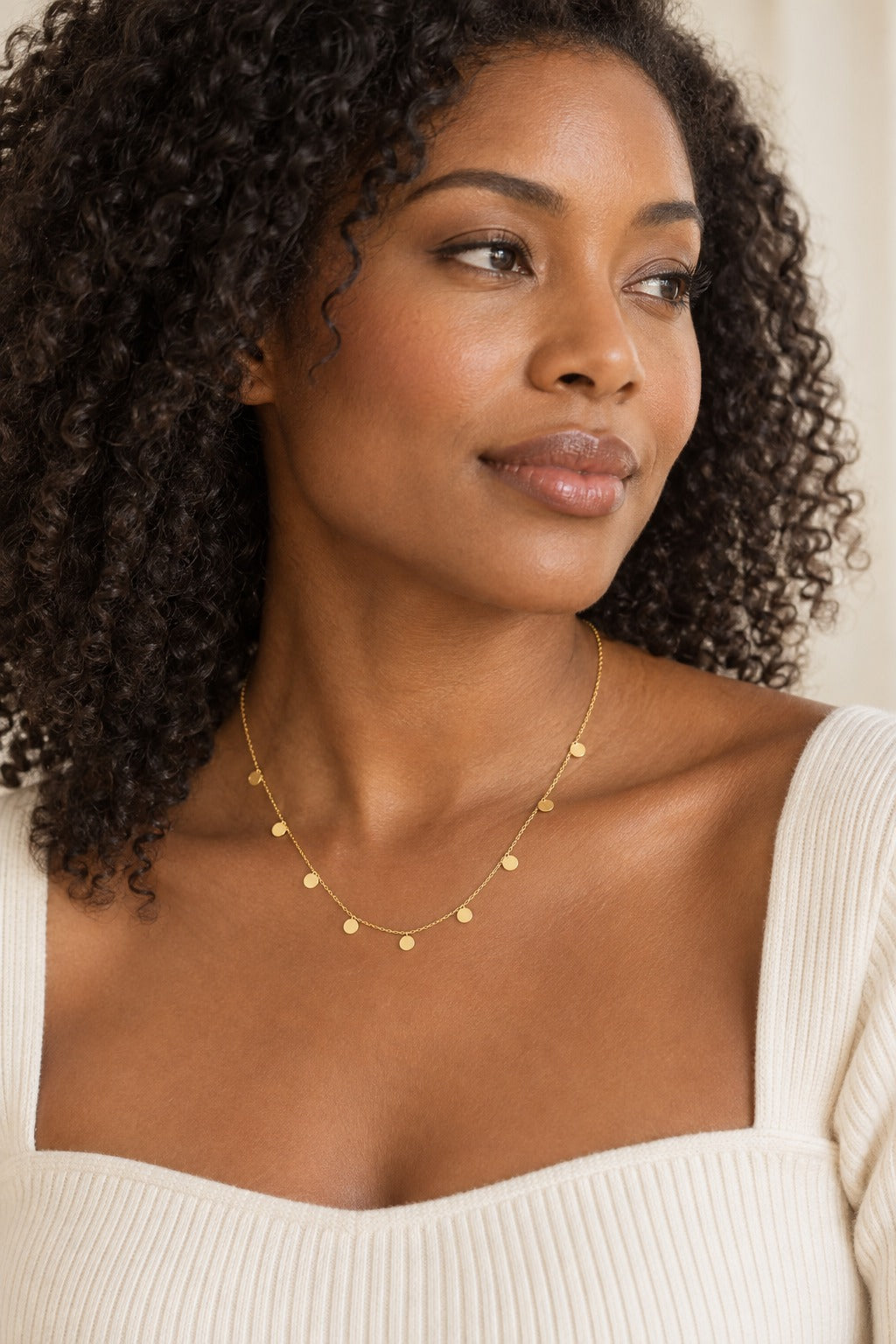 10K Yellow Gold Charm Necklace - lifestyle