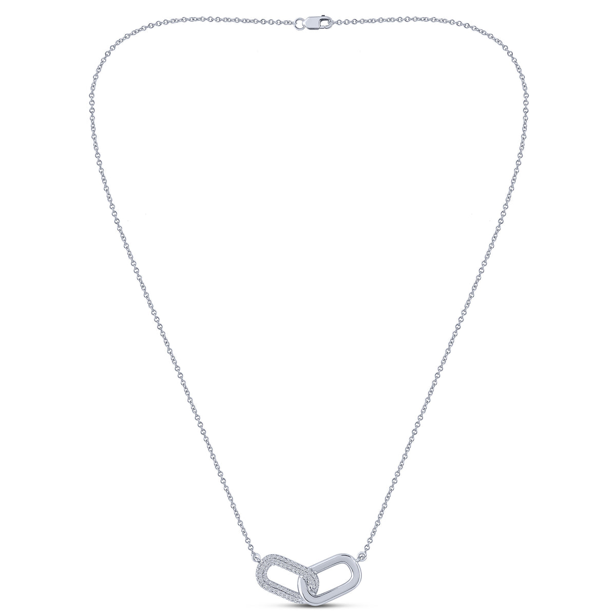 Sterling Silver Round Lab-Grown Diamond Necklace – 0.25 CTW - product