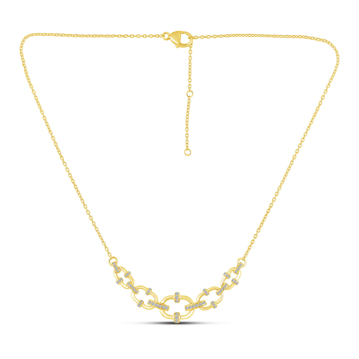 Sterling Silver Round Lab-Grown Diamond Necklace – 0.4 CTW - product