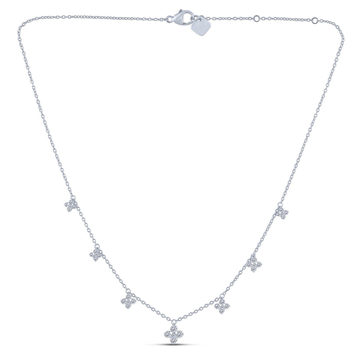 Sterling Silver Round Lab-Grown Diamond Necklace – 1.5 CTW - product