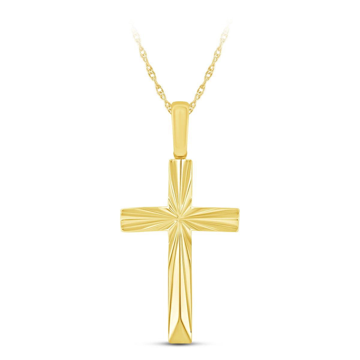 10K Yellow Gold Cross Pendant - product