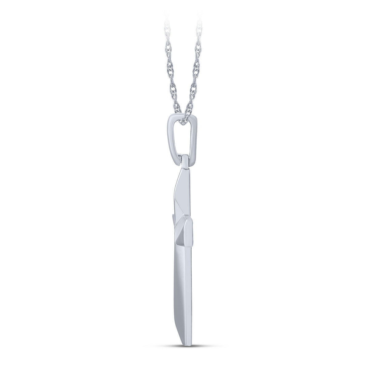10K White Gold Cross Pendant - product