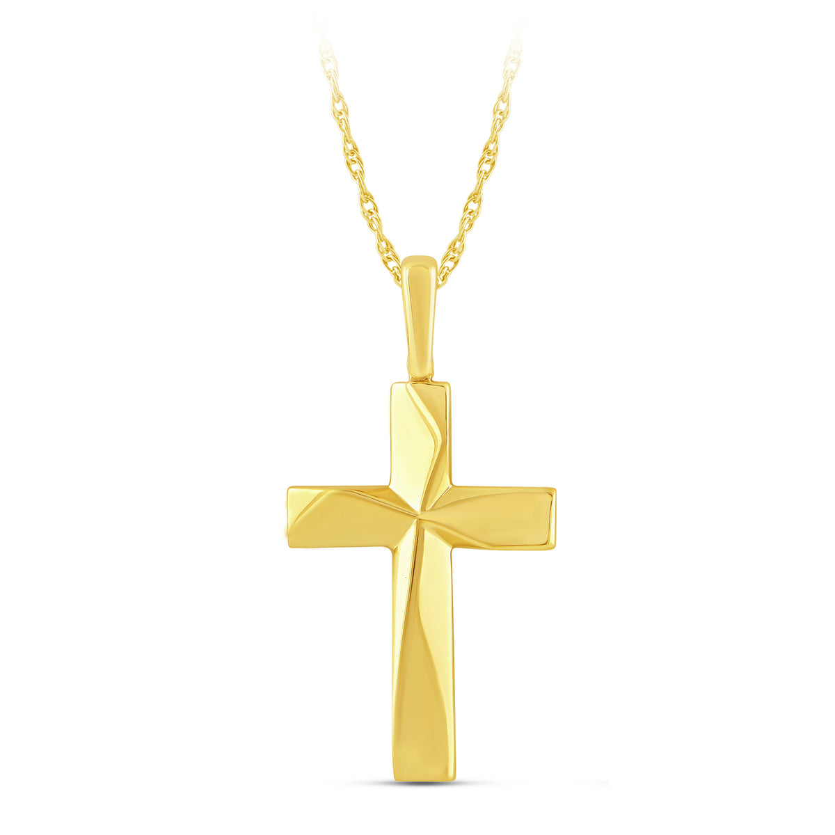 10K Yellow Gold Cross Pendant - product